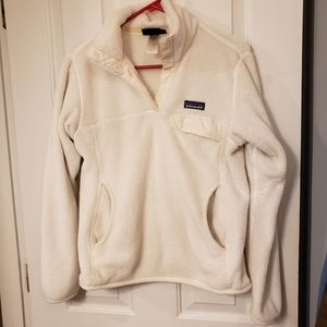 Cream Patagonia plush pullover